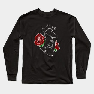 Heart and Rose Long Sleeve T-Shirt